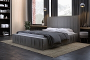 81250 - łóżko tapicerowane marszczone w tkaninie 5MZ10